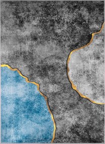 Szőnyeg 160x220 CM Barna Kék Arany Vintage Csúszásgátló Divatos Loft