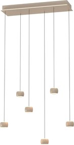AVIANO LIGHTING 7039-613 QUIBERON Többágú Függesztett Lámpa Homokkő LED IP20