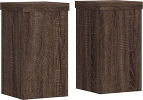 vidaXL 2 db barna tölgy szerelt fa növénytartó állvány 10 x 10 x 18 cm