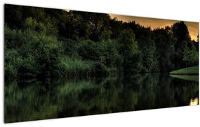 A tó képe az erdő mellett (120x50 cm)