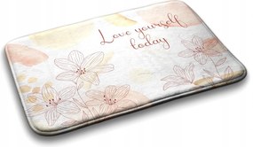 Fürdőszobaszőnyeg puha Virágok Virágos 90x60 cm