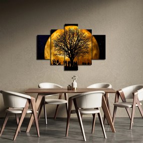 Holdok és sziluettek képe (150x105 cm)