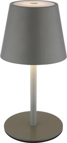 Globo 58488G-LED Dimmelhető érintéses tölthető kültéri asztali lámpa VANNIE 3W/5V IP54 1800mAh szürke