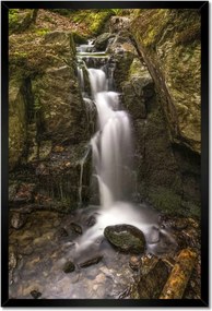 Poszterek keretben 40x60 Vízesés Erdei zuhatag