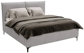 Franciaágy 180 cm Camtana (szürke + fekete) (ágyráccsal) (tárolóhellyel). 1104321