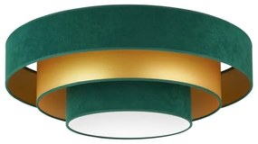 Duolla - LED Mennyezeti lámpa LUNETA LED/26W/230V átm. 60 cm 4000K zöld/arany