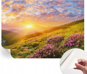 Dekoratív öntapadós fotótapéta Hálószobába Hegyi nyugat 312x219 cm