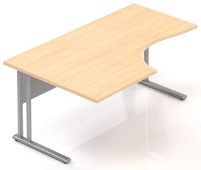 Visio LUX ergonomikus asztal 160 x 100 cm, bal, tölgy