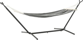 Függőágy állvány nélkül, szürke/fehér, EVANA NEW