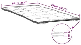 fehér matracvédő 90 x 200 cm
