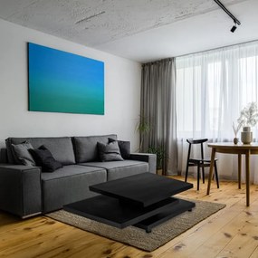 STILISTA Dohányzóasztal 73 x 73 cm fekete fényes