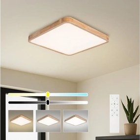 Brilagi - dimmelhető LED lámpatest WOODLINE SQUARE LED/80W/230V tölgy 60x60 cm + távirányító