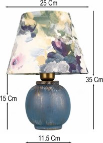 Kerámia éjjeli lámpa, Ø25 cm – BK064