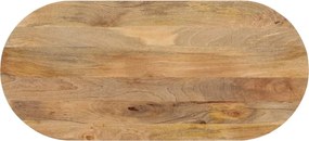 vidaXL tömör nyers mangófa ovális asztallap 120 x 60 x 3,8 cm