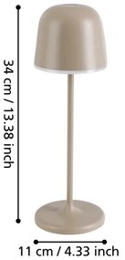 Eglo 900461-LED Dimmelhető kültéri lámpa MANNERA 2,2W/5V 1800mAh bézs IP54
