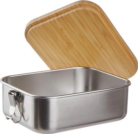 BENTO rozsdamentes acél uzsonnás doboz, ezüst 1,2 l