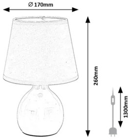 Rabalux 74077 - Asztali lámpa INGRID 1xE14/40W/230V mentazöld