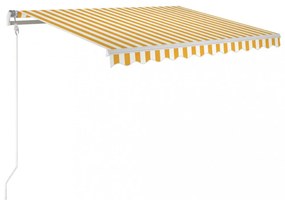 sárga és fehér automata napellenző 350 x 250 cm