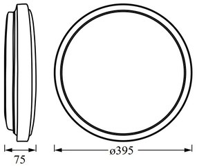 Osram - ORBIS LONDON LED mennyezeti lámpa 24W/230V, Ø 39,5 cm, fehér