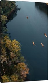 Vászonkép Kajakozás Erdő Folyó Természet 70x120 cm