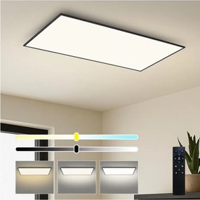 BRILAGI - LED dimmelhető mennyezeti lámpa SLIMFRAME LED/80W/230V 120x60 cm fekete + távirányító