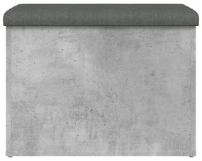 betonszürke szerelt fa tárolópad 62 x 42 x 45 cm