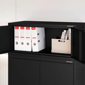 Felső szekrényelem EWA Compact öltözőszekrényhez – 800 x 380 x 400 mm, fekete