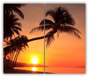 Üveg vágódeszka Sunset Beach 60x52 cm