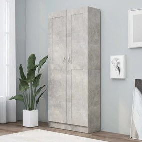 betonszürke szerelt fa könyvszekrény 82,5 x 30,5 x 185,5 cm