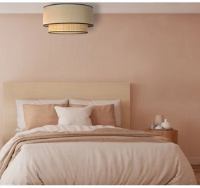 Duolla - Mennyezeti lámpa BOHO 1xE27/15W/230V átm. 45 cm bézs/rattan