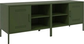 vidaXL 2 db olívazöld acél TV-szekrény 68 x 39 x 50,5 cm