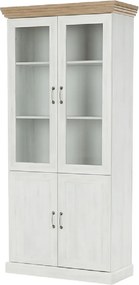 vitrines szekrény, északi sosna/vadtölgy, ROYAL W4D