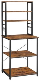 Polcos állvány MARGE barna/fekete