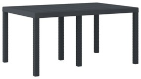 5 darabos kerti étkező szett antracit poli rattan