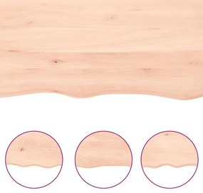 kezeletlen tömör fa asztallap 120x40x(2-4) cm