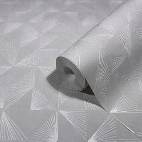 Szürke tapéta geometriai mintával modern tapéta