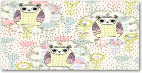 Fotó vászonkép edzett üveg Baglyok 140x70