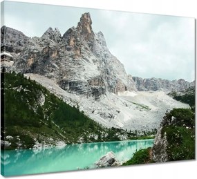 Vászonkép 50x40 Türkiz víz a hegyekben