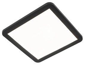 Mennyezeti lámpa fekete 30 cm beépített LED-del 3 fokozatú fényerő-szabályozóval IP44 - Steve