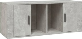 vidaXL betonszürke szerelt fa TV-szekrény 100x35x40 cm