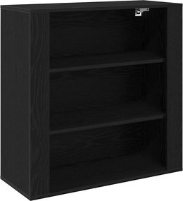vidaXL Fali Szekrény polcokkal Fekete tölgy 80 x 33 x 80 cm Faanyag