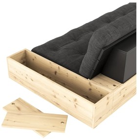 Fehér kordbársony kinyitható kanapé 244 cm Base – Karup Design