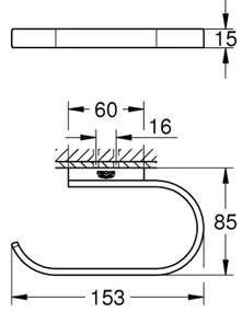 GROHE 41068DL0 - SELECTION WC-papírtartó, sárgaréz