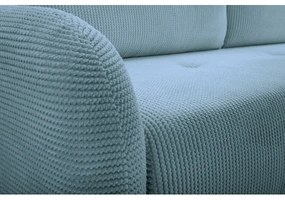 CLOUDY kihúzható kárpitozott háromszemélyes kanapé, türkiz