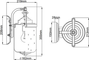 Hinkley Willoughby HK-WILLOUGHBY-S-OZ Fali lámpa 1x60W/E27 IP44