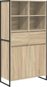 vidaXL Széf fiókkal 2 pcs Sonoma 81 x 36 x 150.5 cm Faanyag