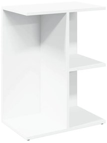 fehér szerelt fa ágy melletti asztal 46,5x29x61 cm