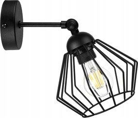 Fali lámpa Loft fali lámpa vezetékes mozgatható Led fekete