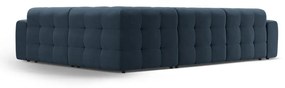Sötétkék sarokkanapé (jobb oldali-L alakú) Kendal – Micadoni