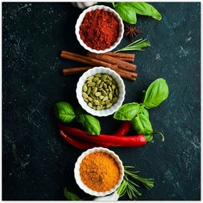 Poszterek 100x100 Színes fűszerek szett